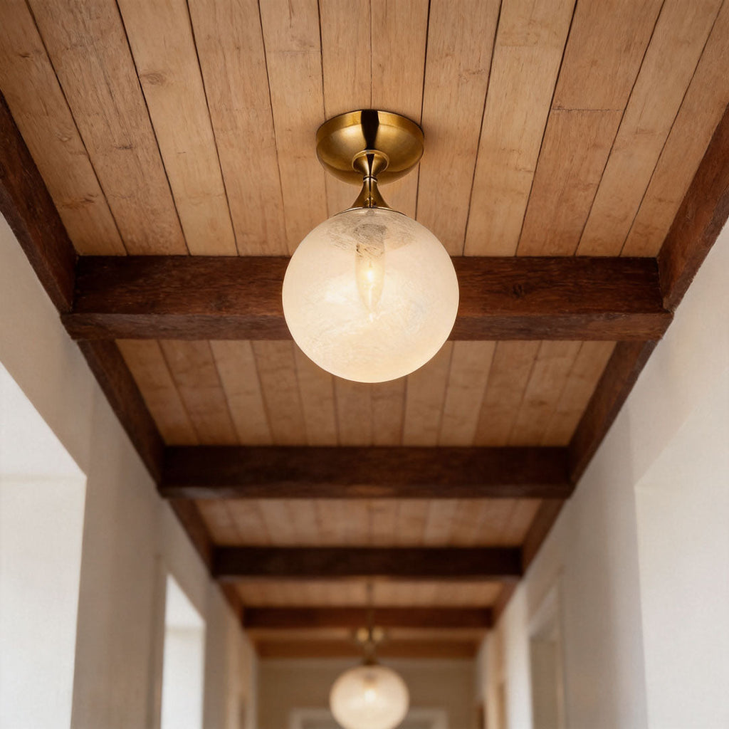 Classic Cloud Glass Flush Mount Light Fixture