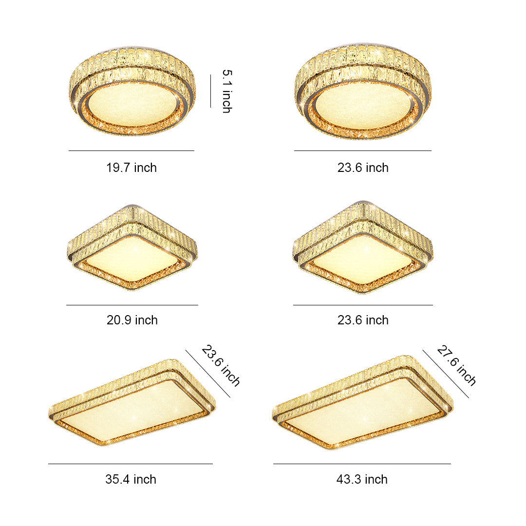 Contemporary Full-Spectrum Eye-Care Flush Mount Lighting Lamp