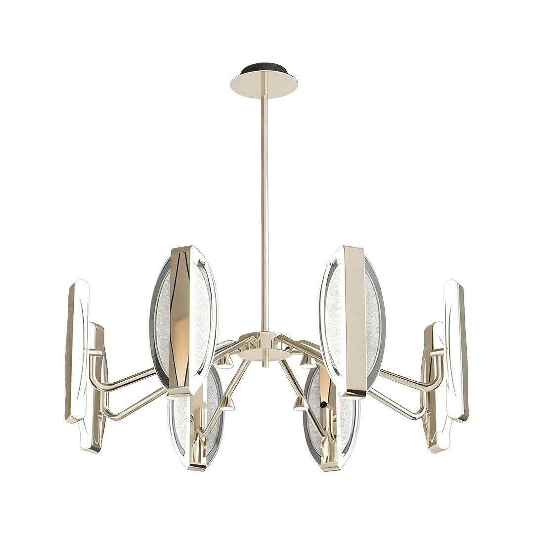 Gold Chandelier Modern Acrylic Ceiling Light - Minimalist Design