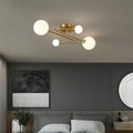 Gold Nordic Semi Flush Mount Magic Bean Ceiling Light