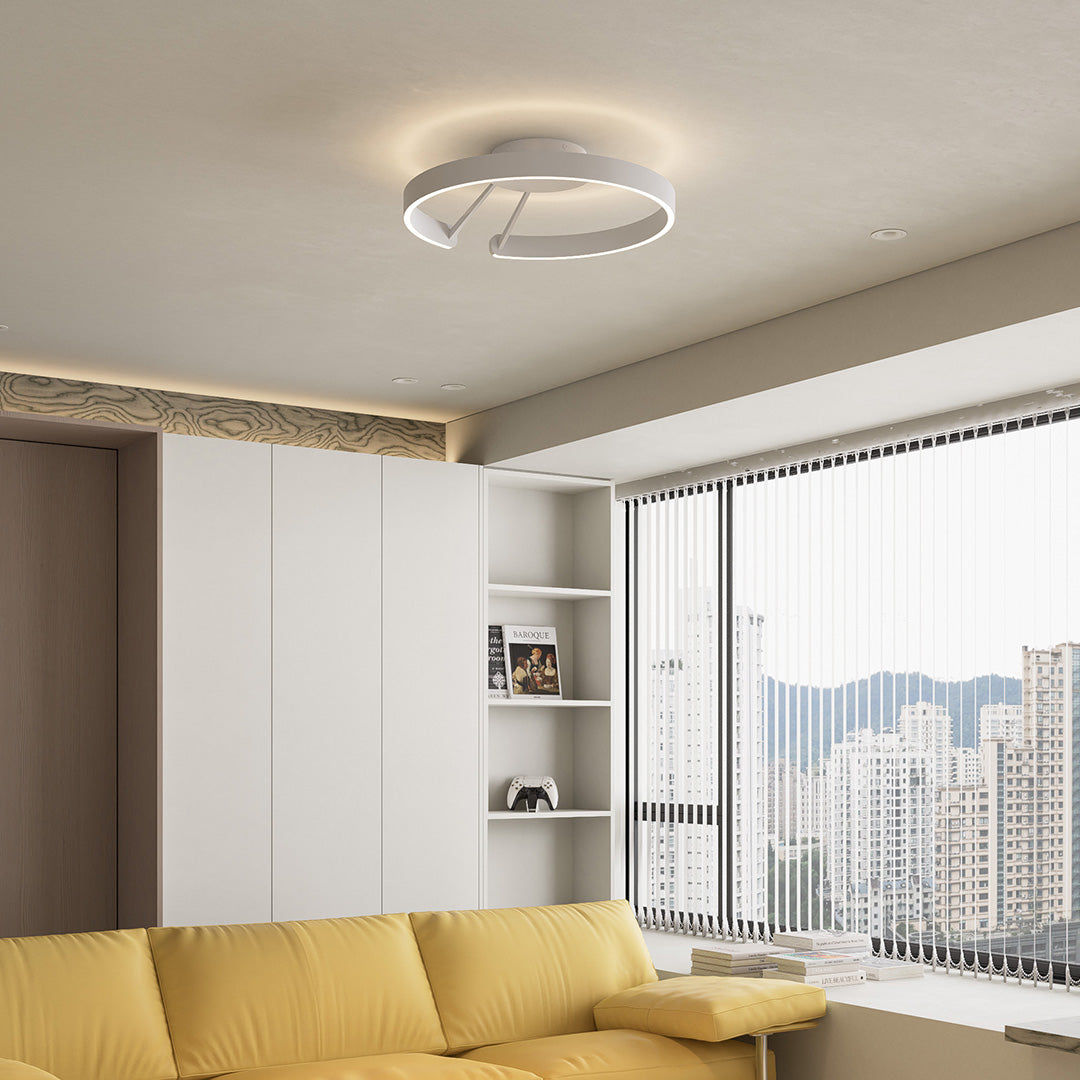 Halo Flush Mount Ceiling Light Minimalist Design Creative LED Lighting
