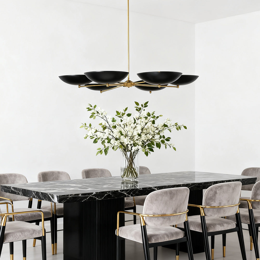Black and Gold Vintage Chandelier Contemporary Ceiling Light