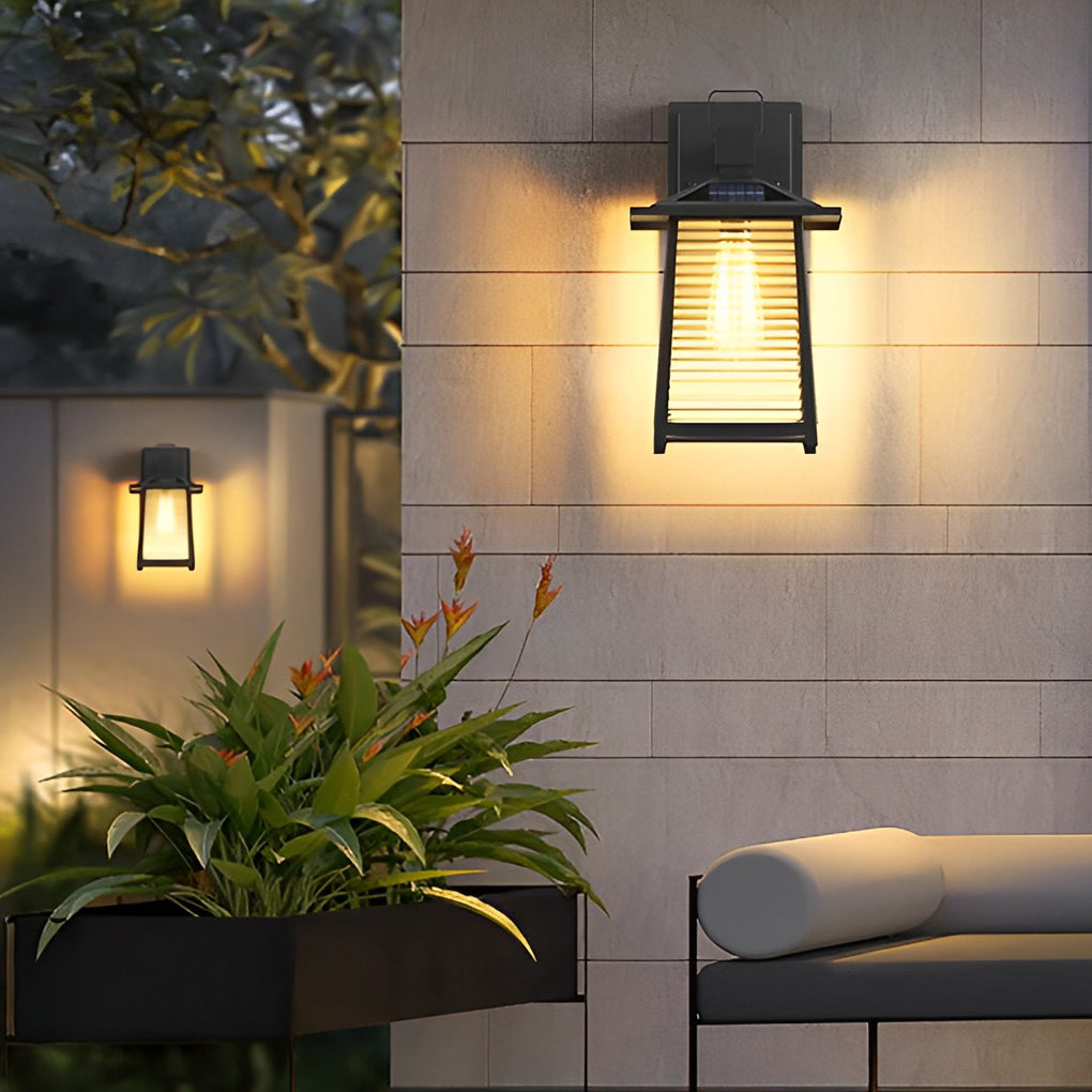 Modern Waterproof Glass Lantern Outdoor Wall Light