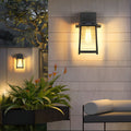 Modern Waterproof Glass Lantern Outdoor Wall Light