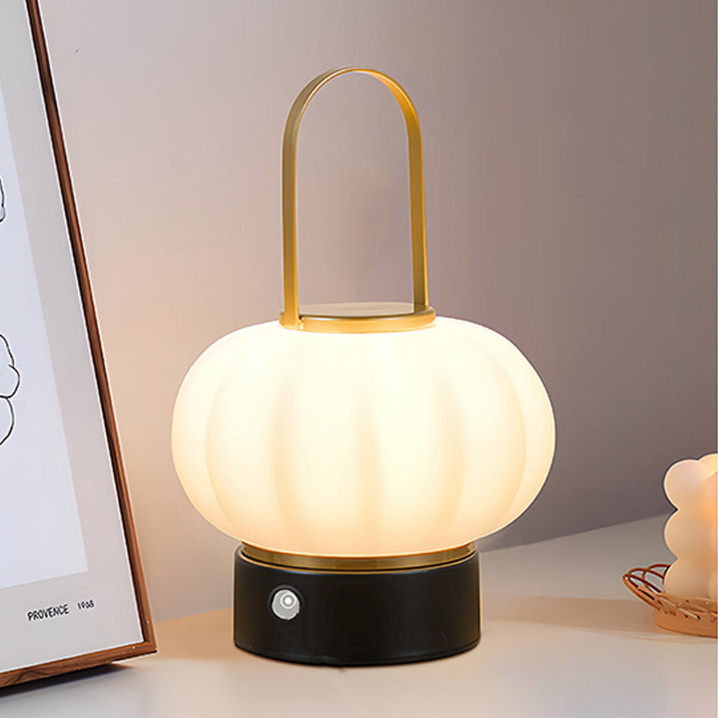 Nordic LED Lantern Table Lamp - Rechargeable Accent Light for Atmosphere Decor