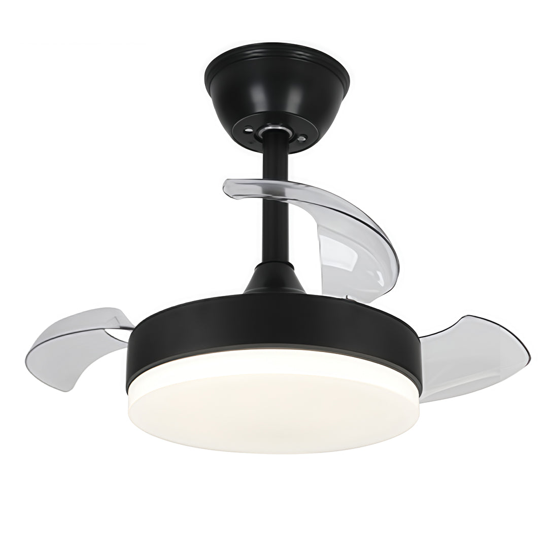 LED Ceiling Fan with Lights - Stepless Dimming, Silent Motor, Modern Design