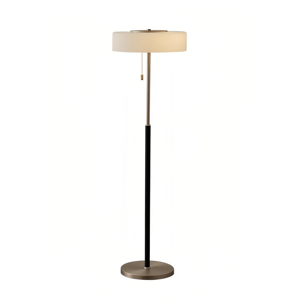 Elegant LED Drum Shade Floor Lamp - Tall Ambient Standing Light