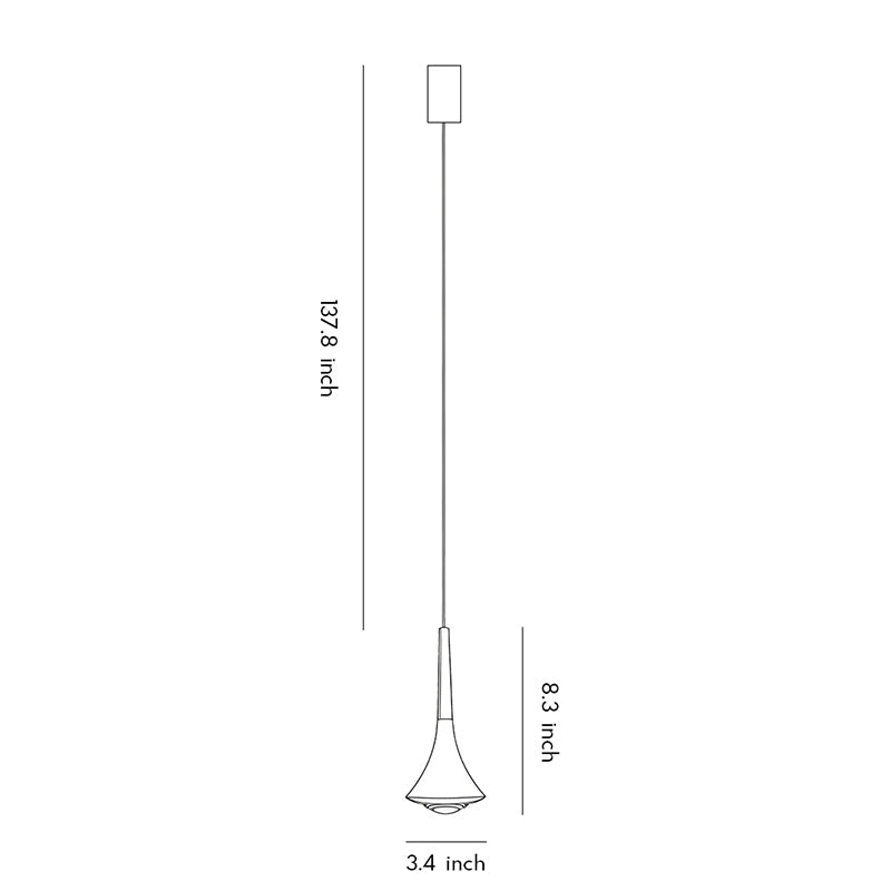 Contemporary Teardrop Metal Mini Pendant Light