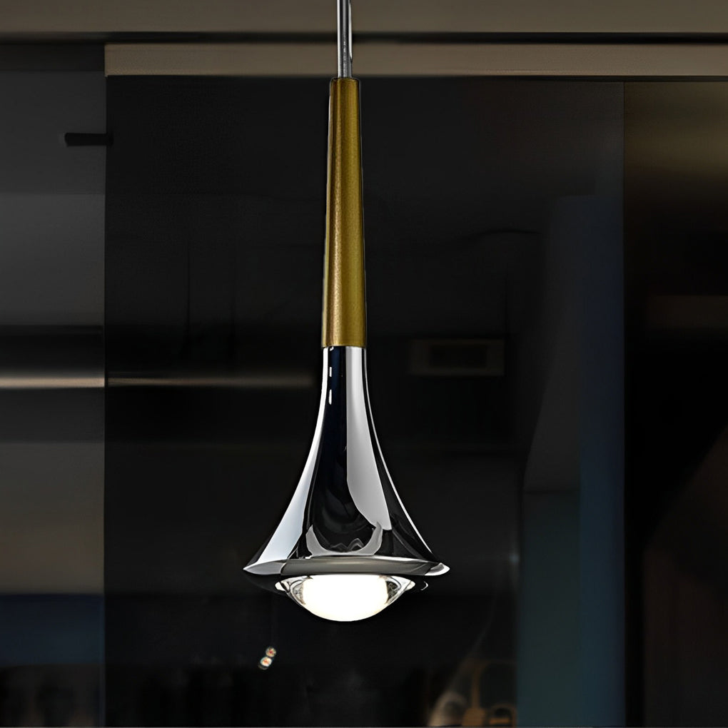 Teardrop Metal Mini Pendant Light - Contemporary Ceiling Fixture