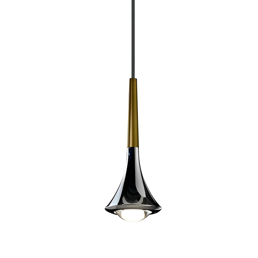 Contemporary Teardrop Metal Mini Pendant Light