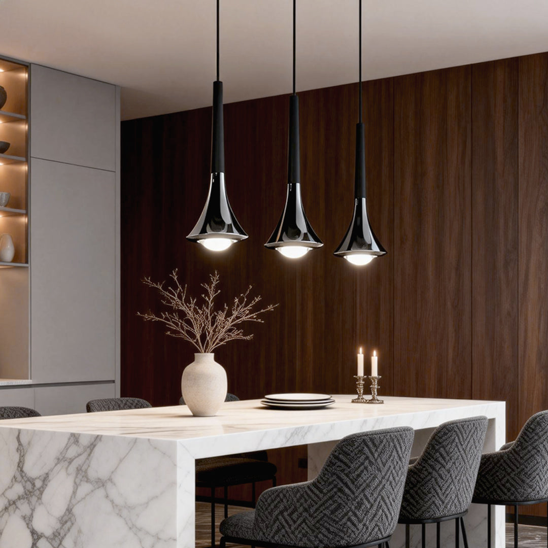 Teardrop Metal Mini Pendant Light - Contemporary Ceiling Fixture
