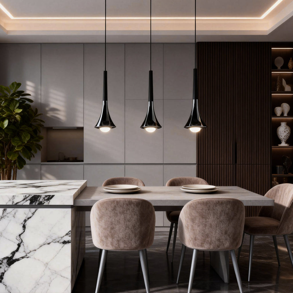 Teardrop Metal Mini Pendant Light - Contemporary Ceiling Fixture