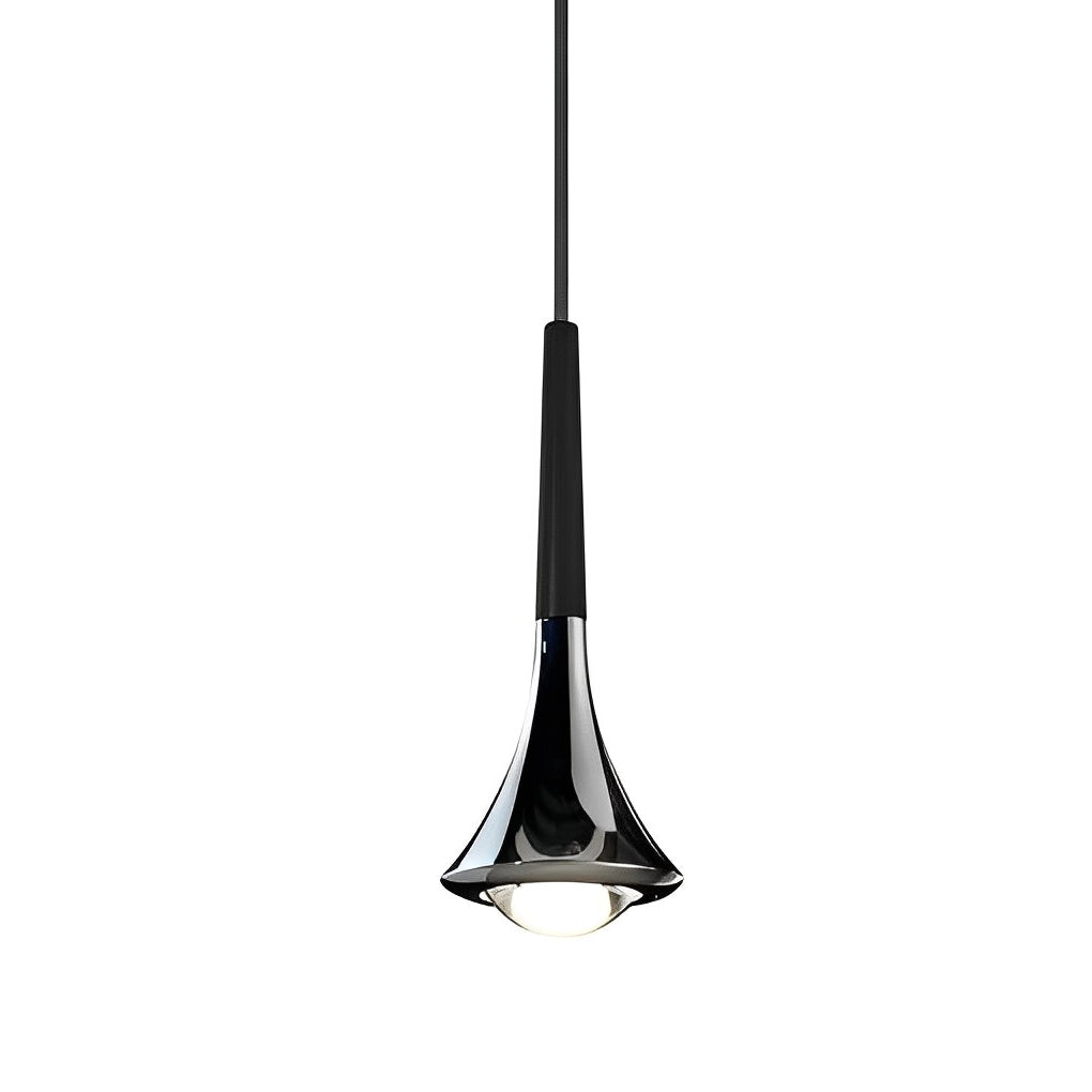 Contemporary Teardrop Metal Mini Pendant Light