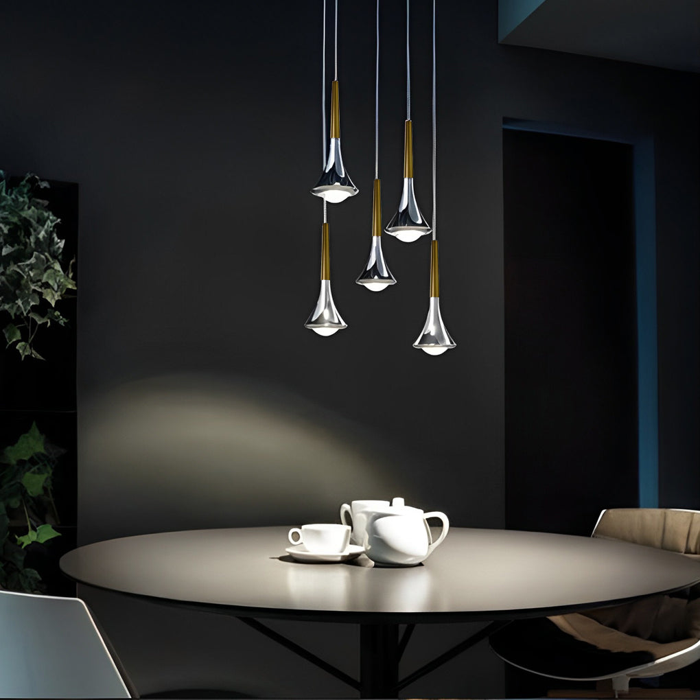 Teardrop Metal Mini Pendant Light - Contemporary Ceiling Fixture