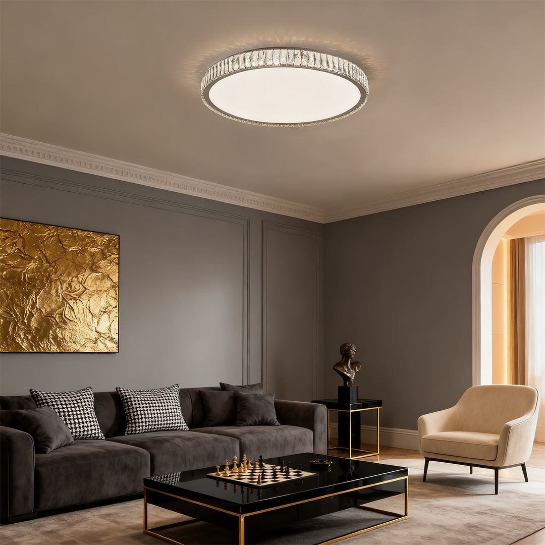 Modern Crystal Flush Mount Light Luxury Minimalist Lamp