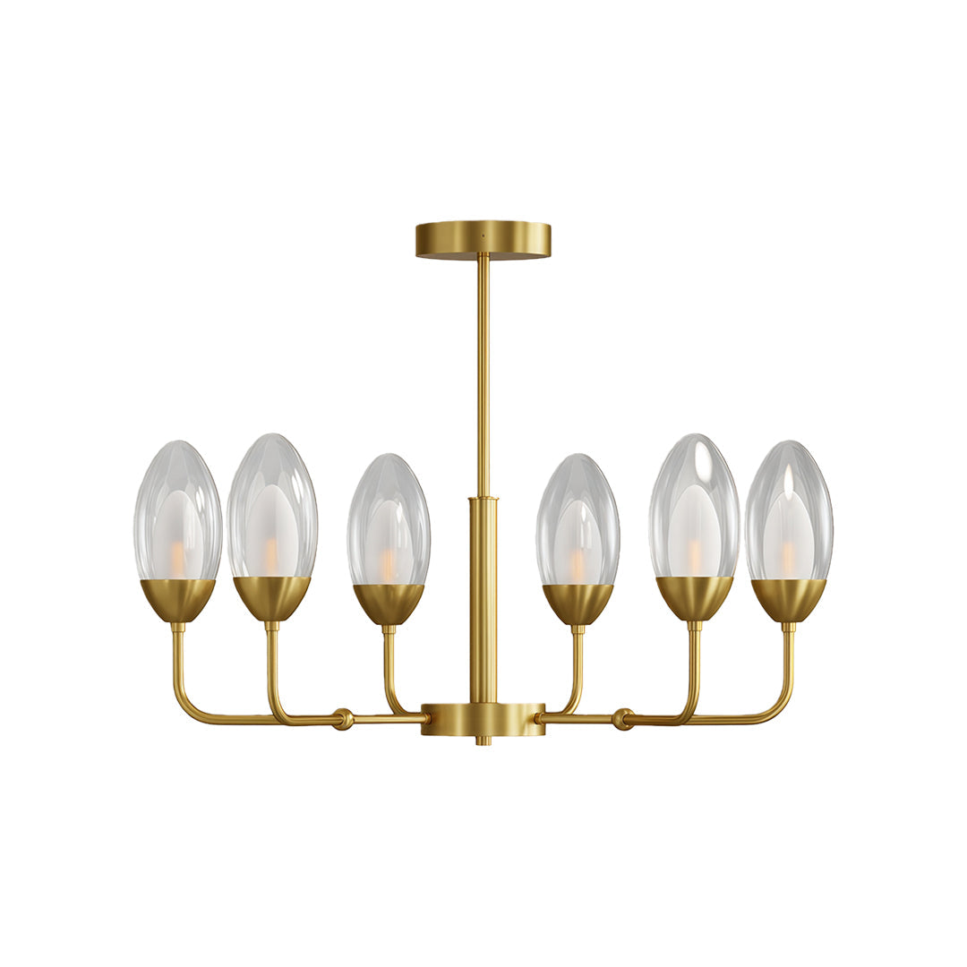 Modern Minimalist Copper Chandelier – Luxury Ceiling Light Fixture