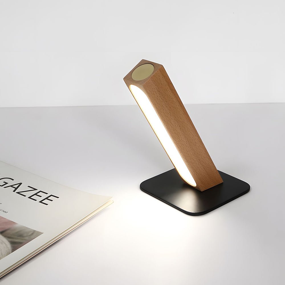 Nordic LED Desk Light - Dual Magnetic Touch Control Wooden Lamp