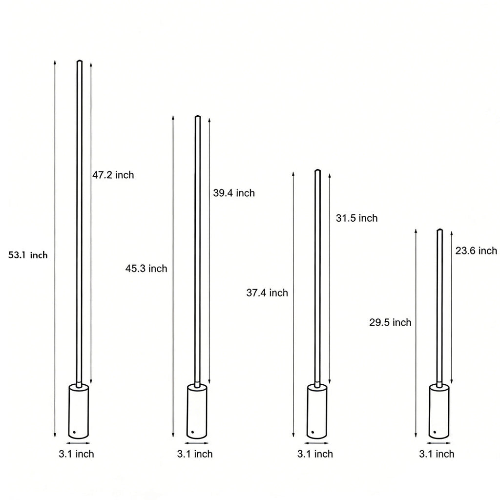 Contemporary Waterproof LED Outdoor Linear Floor Lamp