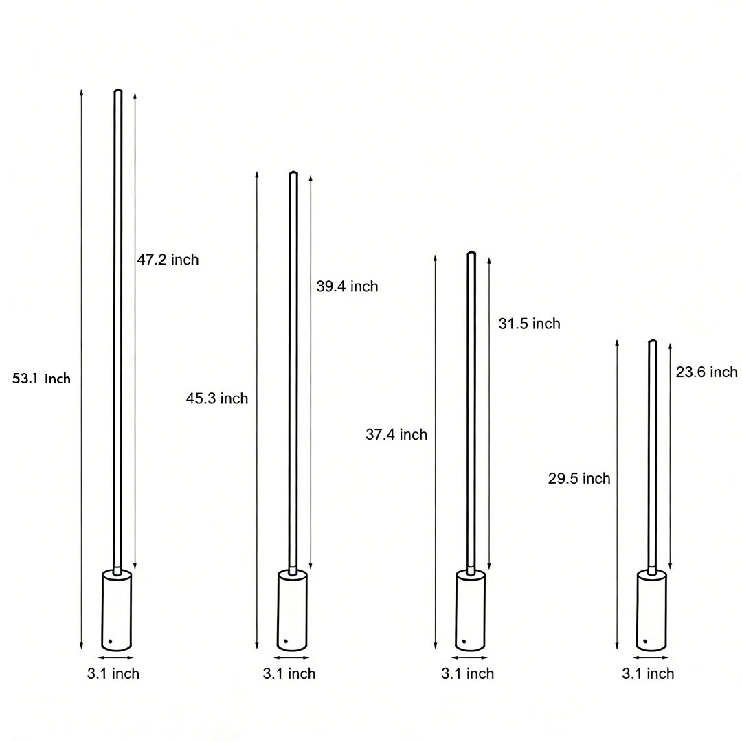 Contemporary Waterproof LED Outdoor Linear Floor Lamp