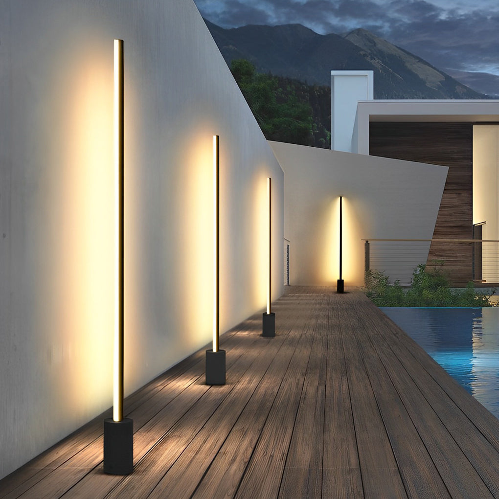 Contemporary Waterproof LED Outdoor Linear Floor Lamp