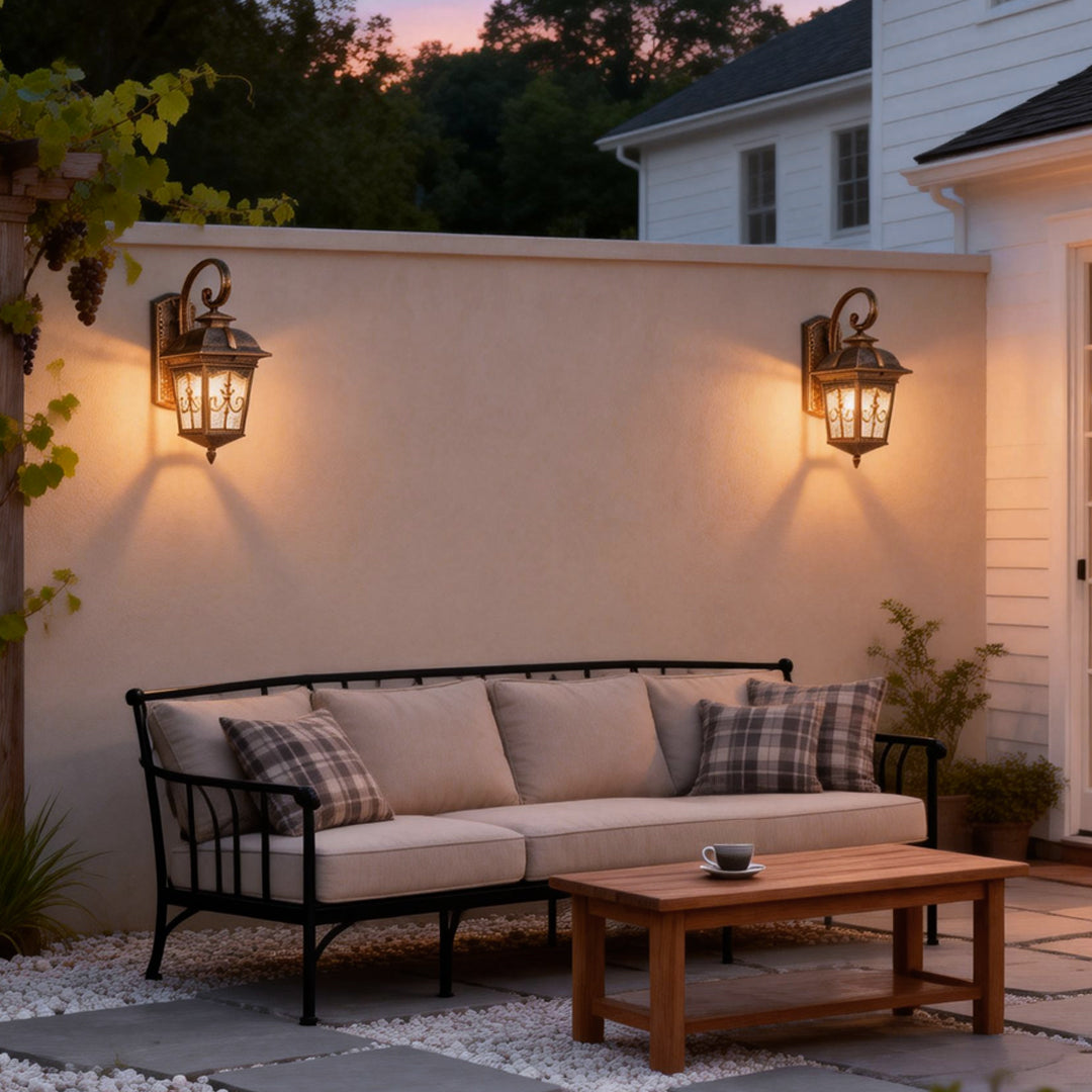 Contemporary Waterproof LED Outdoor Lantern - Elegant Wall Light