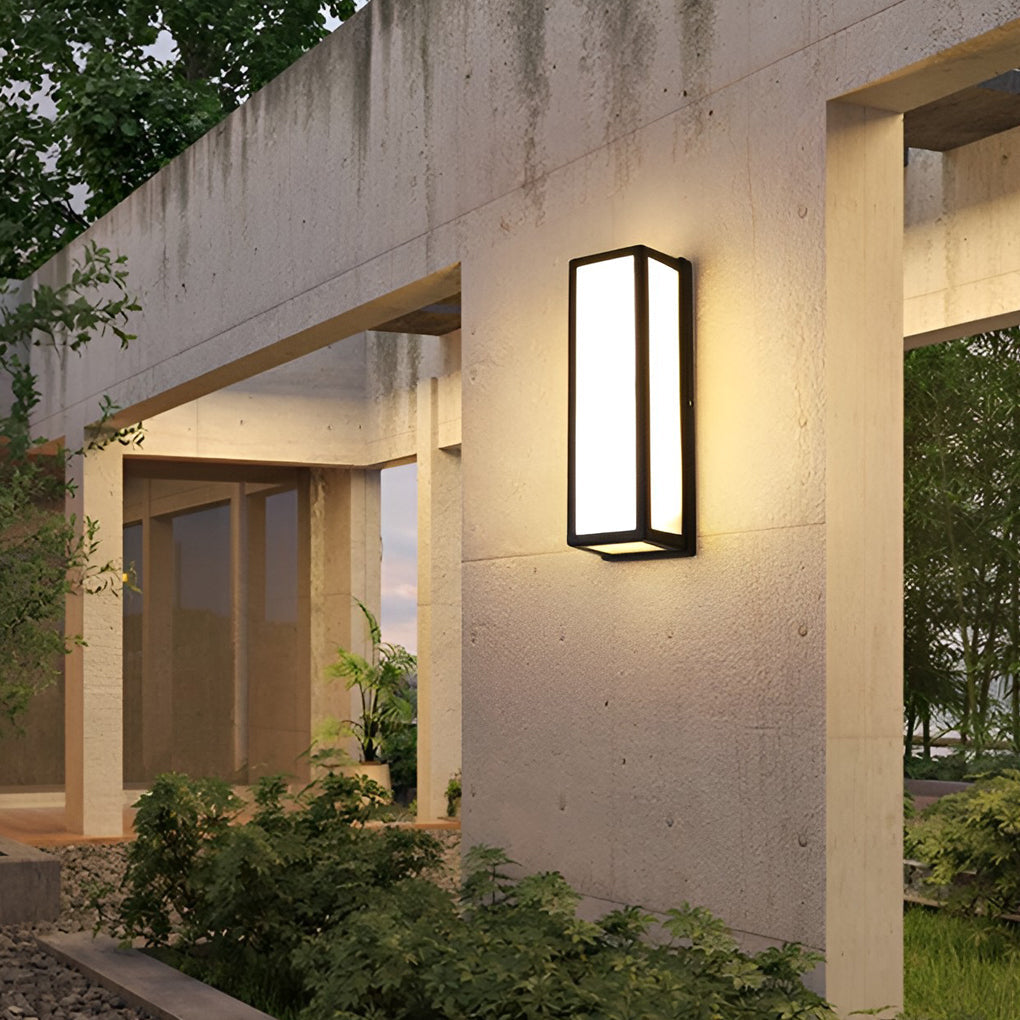 Contemporary Black LED Outdoor Wall Light - Waterproof, Modern Design