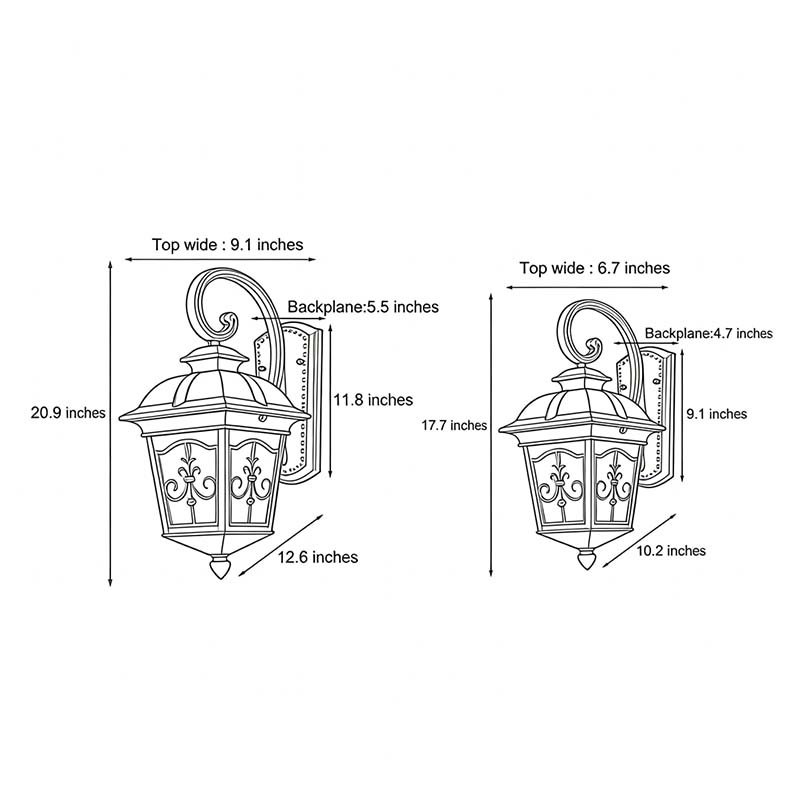 Contemporary Waterproof LED Outdoor Lantern - Elegant Wall Light