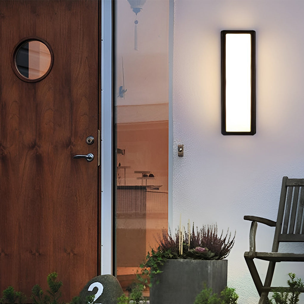 Contemporary Black LED Outdoor Wall Light - Waterproof, Modern Design