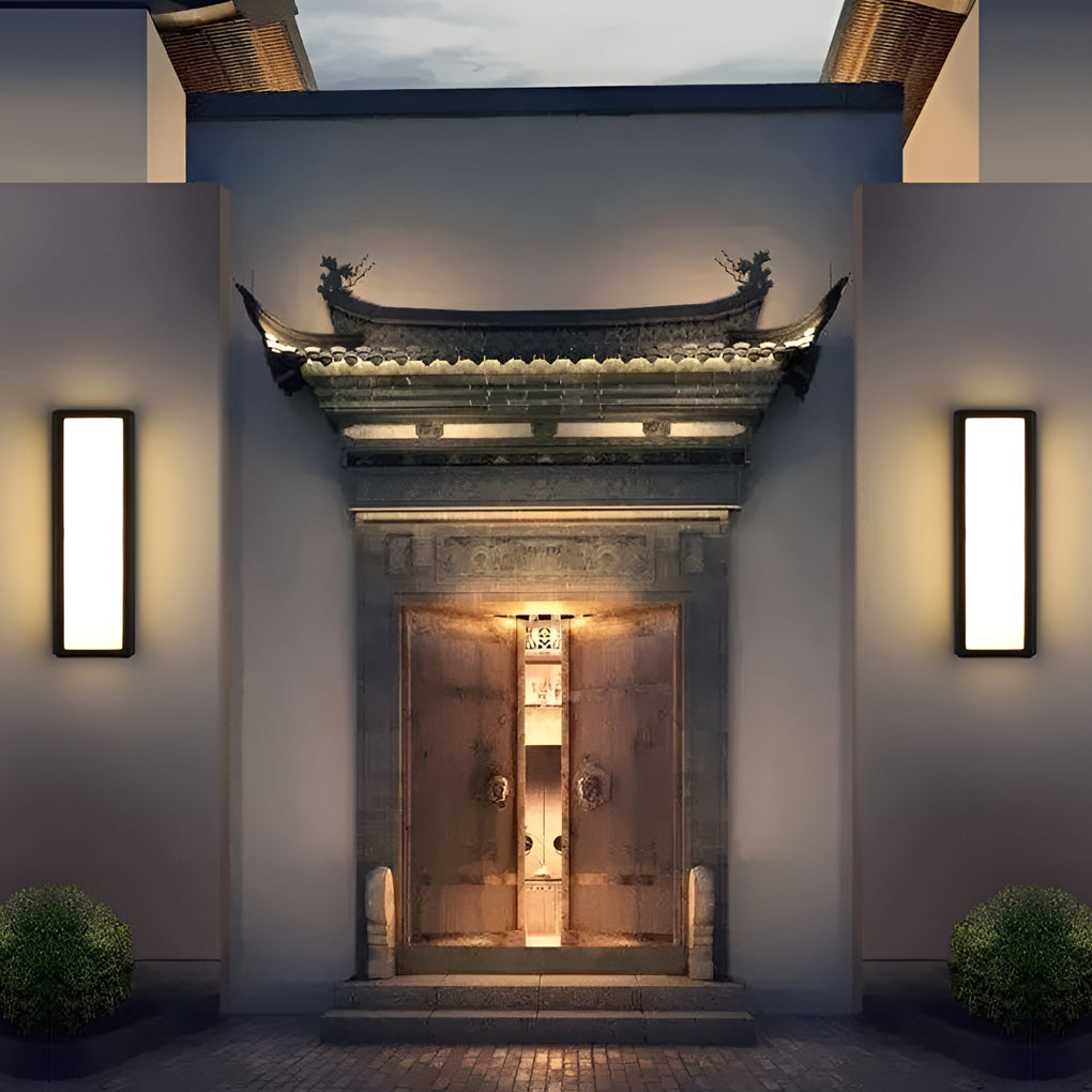 Contemporary Black LED Outdoor Wall Light - Waterproof, Modern Design