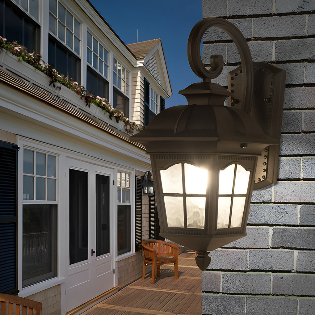 Contemporary Waterproof LED Outdoor Lantern - Elegant Wall Light