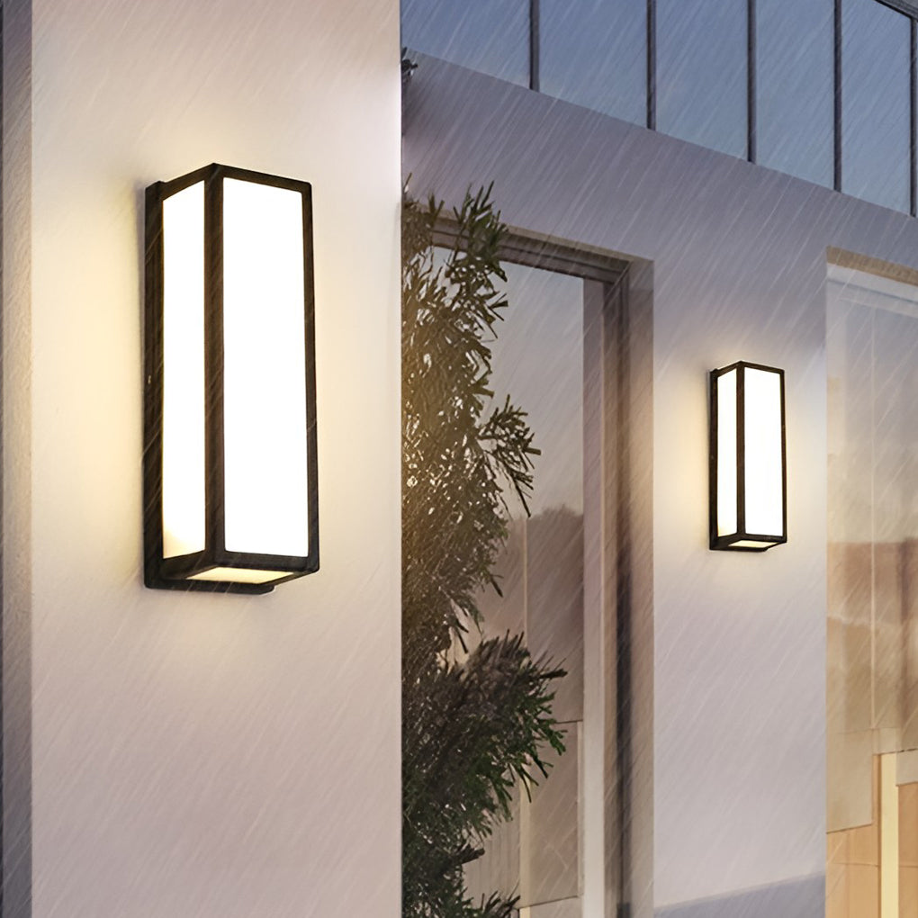 Contemporary Black LED Outdoor Wall Light - Waterproof, Modern Design