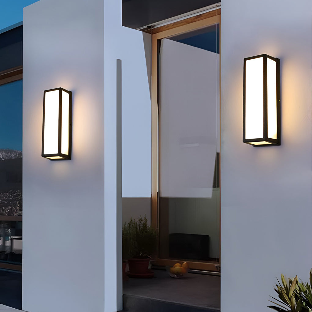 Contemporary Black LED Outdoor Wall Light - Waterproof, Modern Design