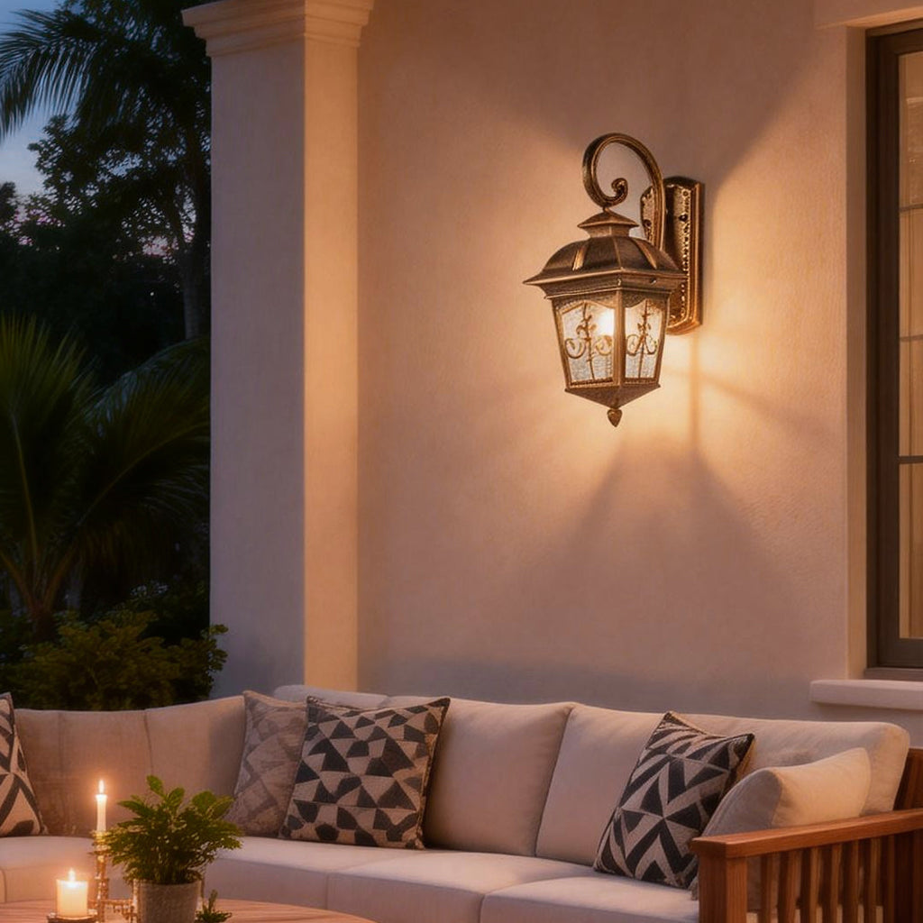 Contemporary Waterproof LED Outdoor Lantern - Elegant Wall Light