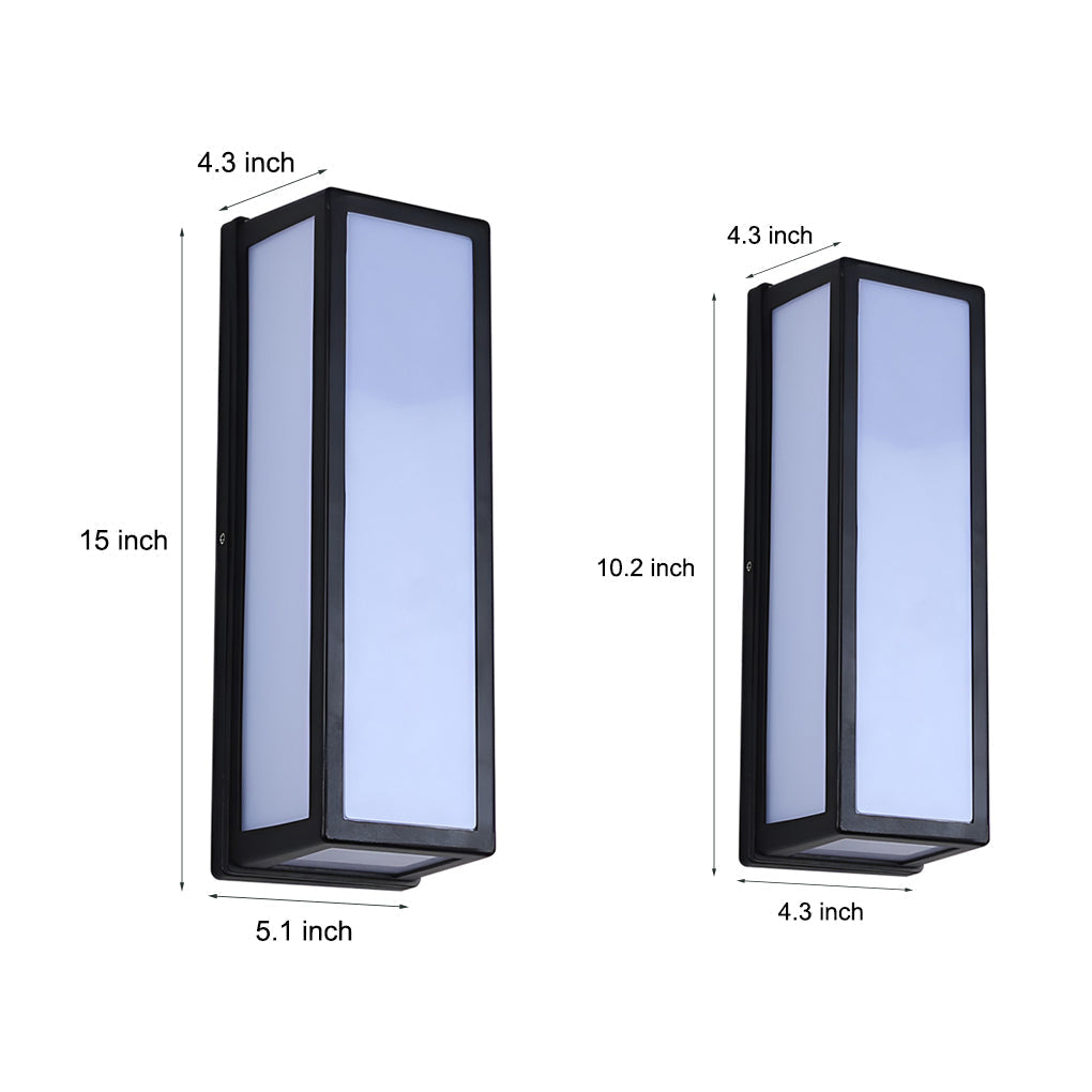 Contemporary Black LED Outdoor Wall Light - Waterproof, Modern Design