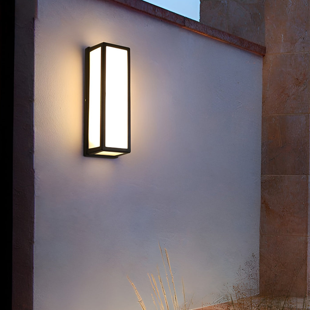 Contemporary Black LED Outdoor Wall Light - Waterproof & Stylish