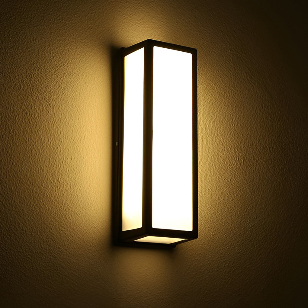Contemporary Black LED Outdoor Wall Light - Waterproof, Modern Design