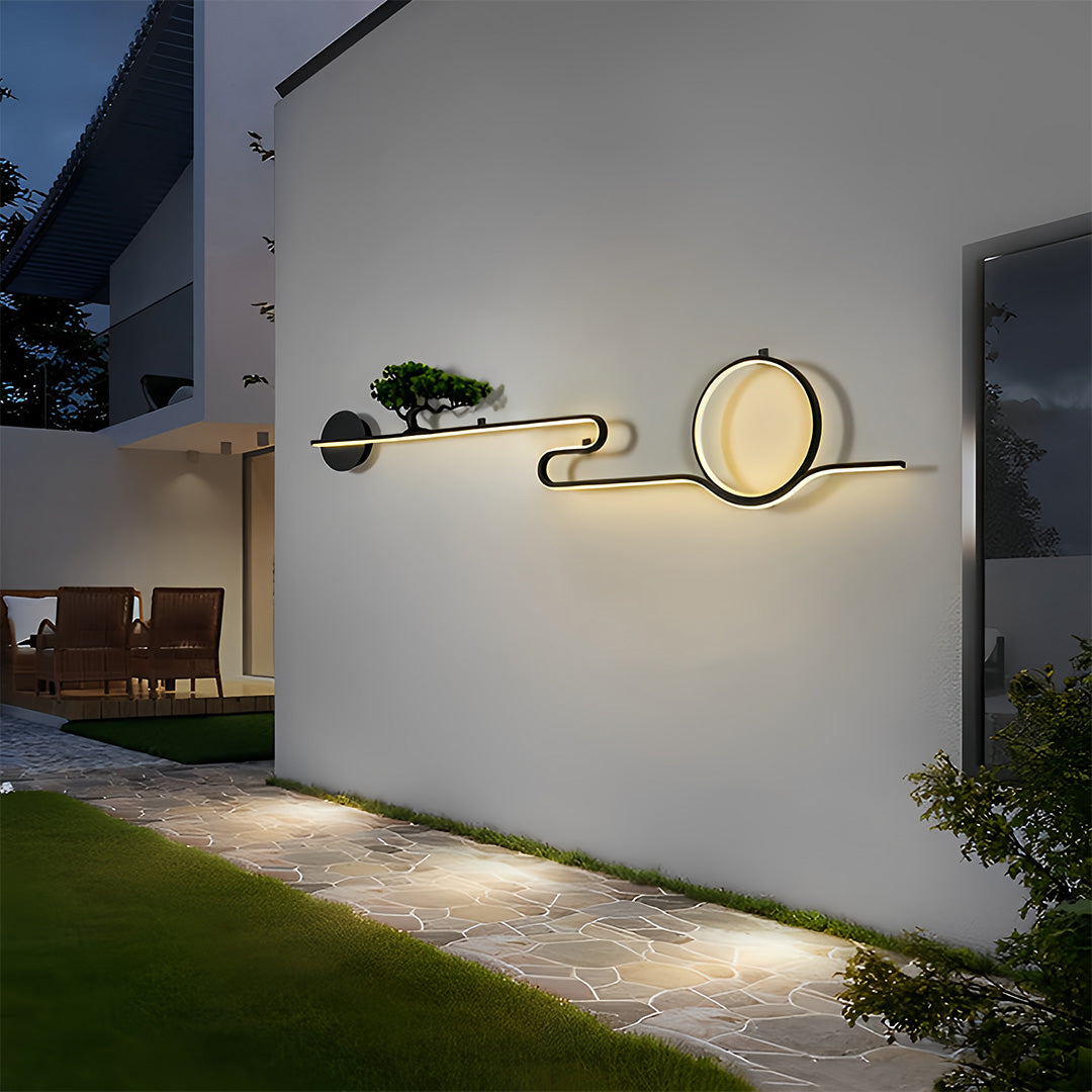 Retro Waterproof LED Wall Sconce - Outdoor Tree Landscape Light