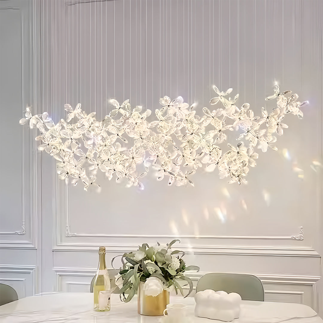 Rock Crystal Chandelier - Italian Flower Island Light