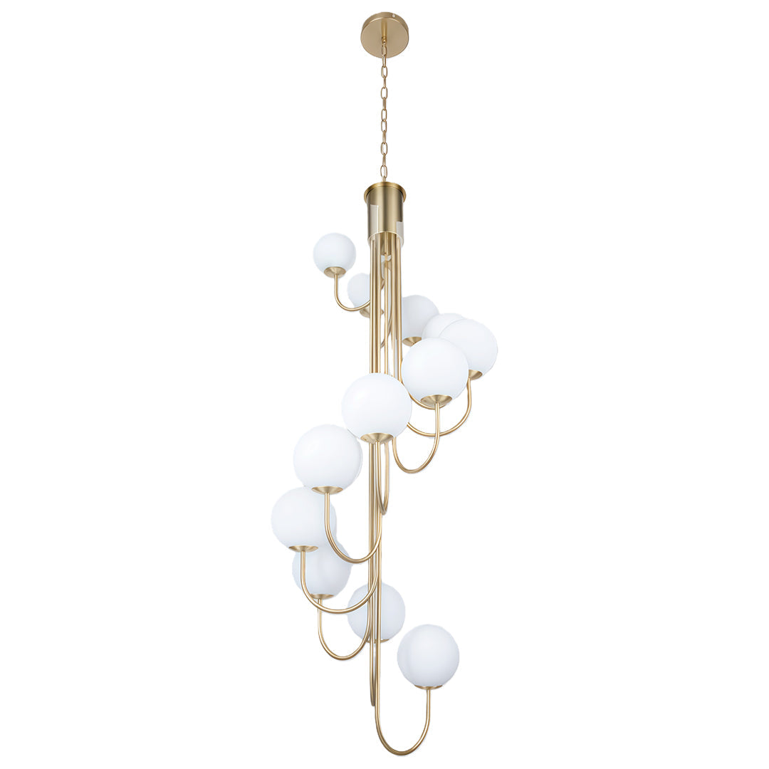 Spiral Globe Chandelier - Elegant French Ceiling Light Fixture