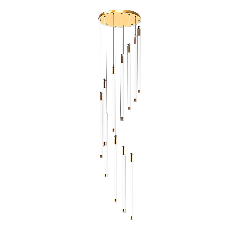 Contemporary Spiral Tube Ceiling Light Chandelier