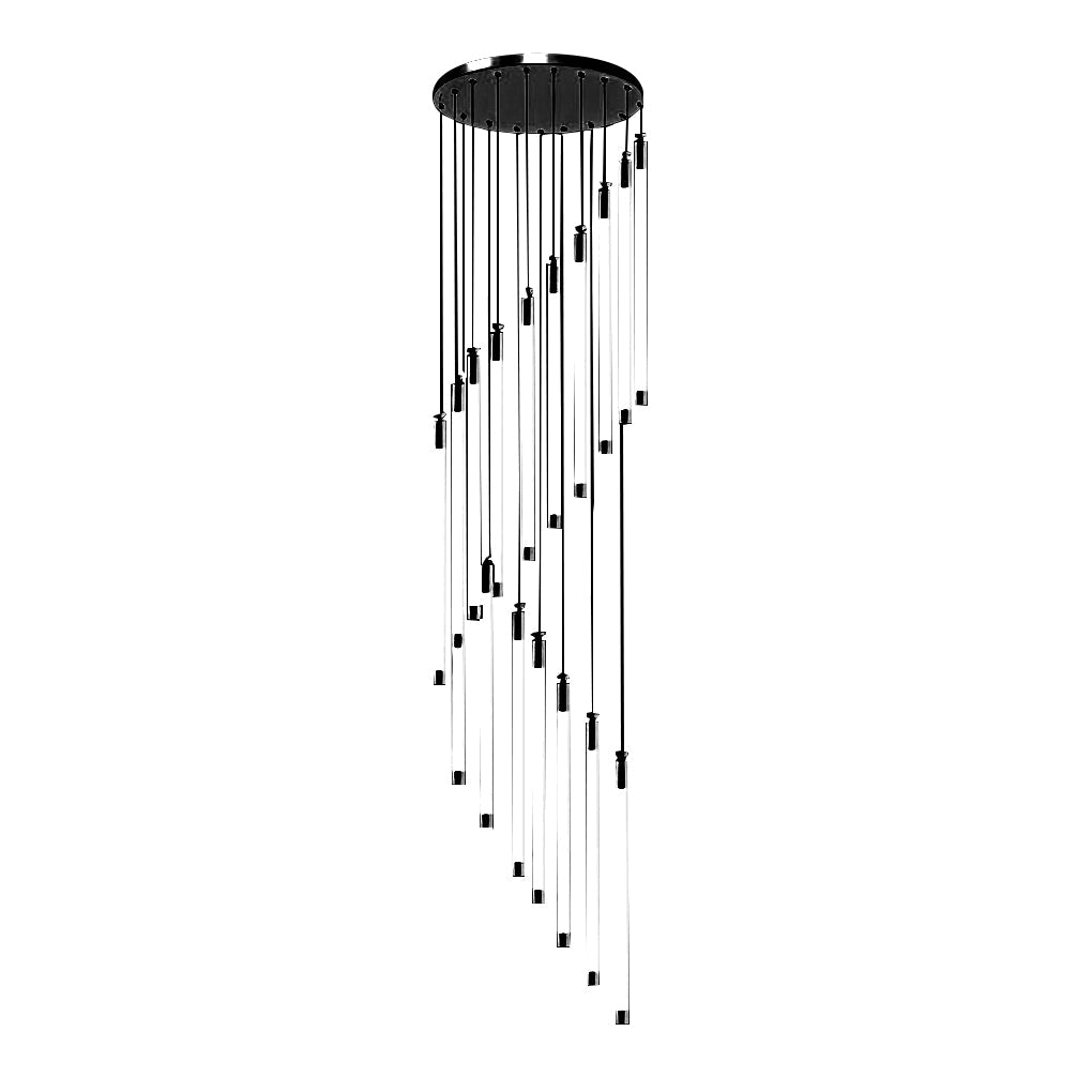 Contemporary Spiral Tube Ceiling Light Chandelier