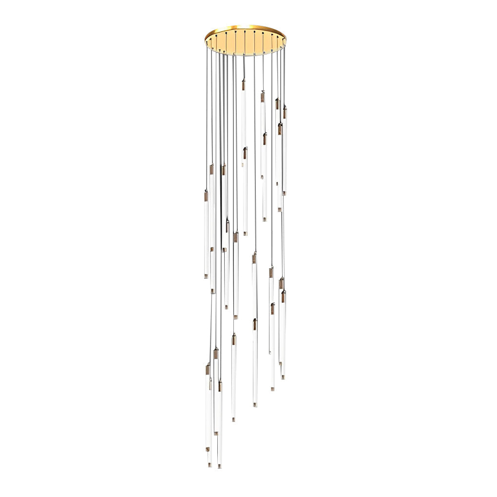 Contemporary Spiral Tube Ceiling Light Chandelier