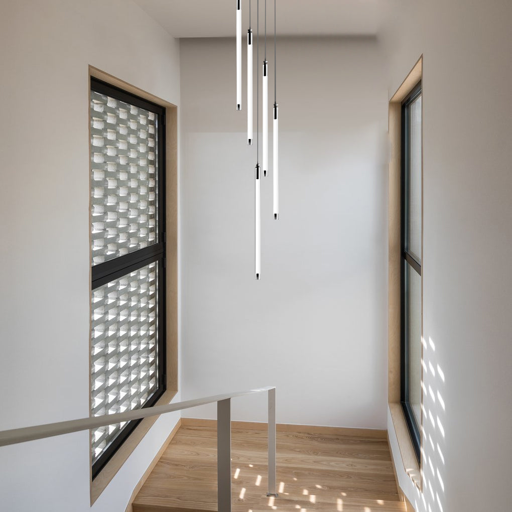 Contemporary Spiral Tube Ceiling Light Chandelier