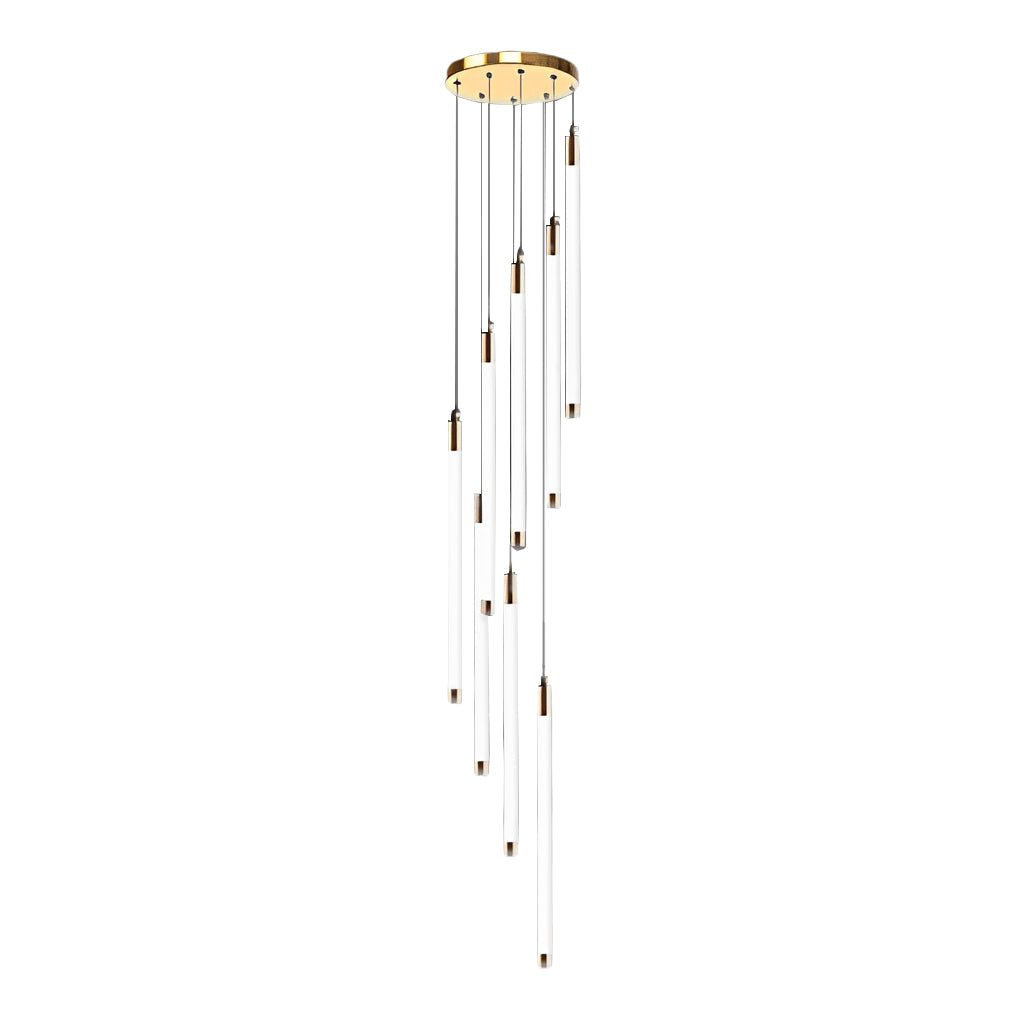 Contemporary Spiral Tube Ceiling Light Chandelier
