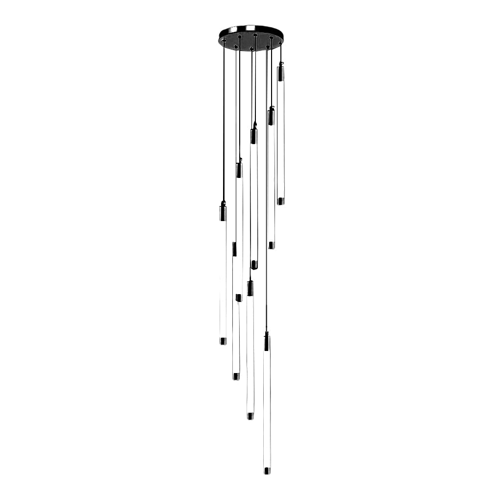 Contemporary Spiral Tube Ceiling Light Chandelier