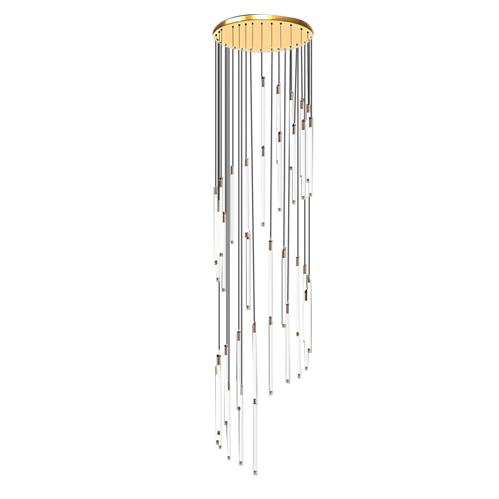 Contemporary Spiral Tube Ceiling Light Chandelier