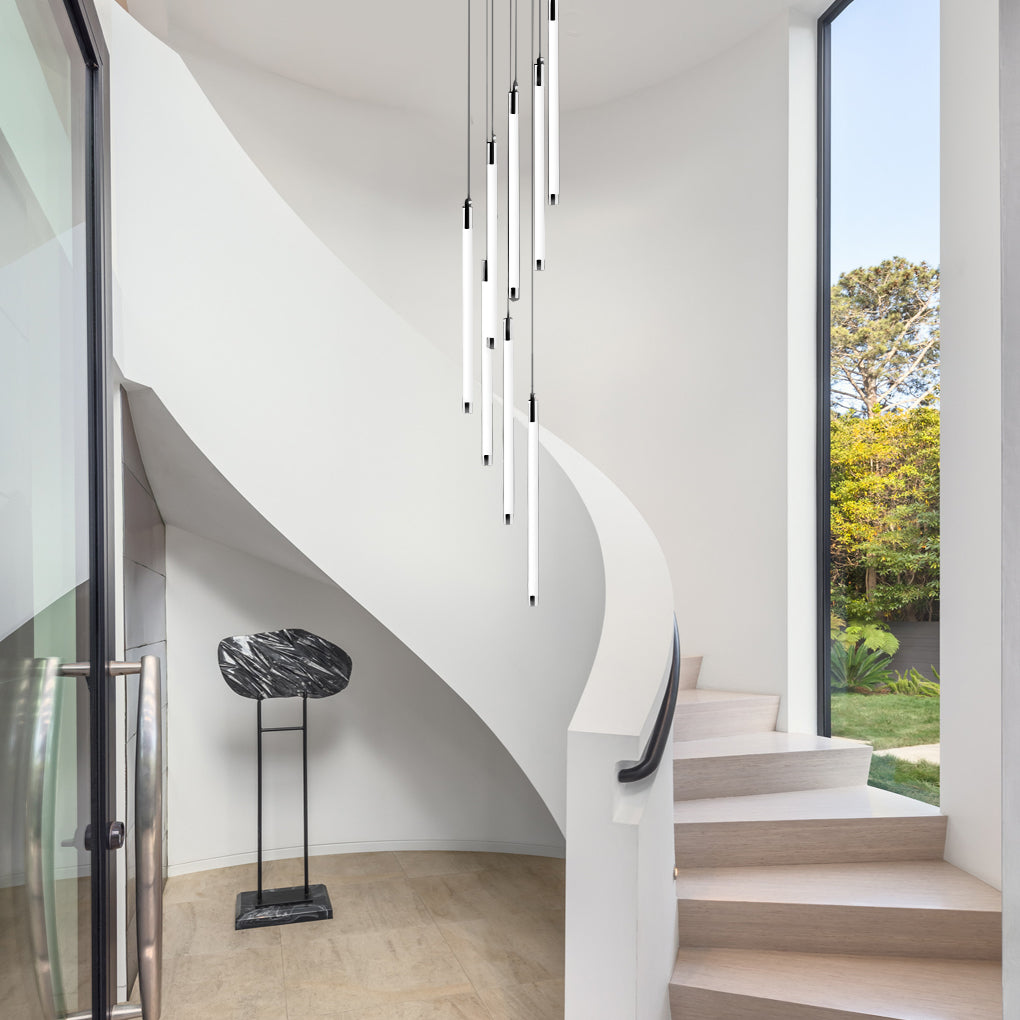 Contemporary Spiral Tube Ceiling Light Chandelier