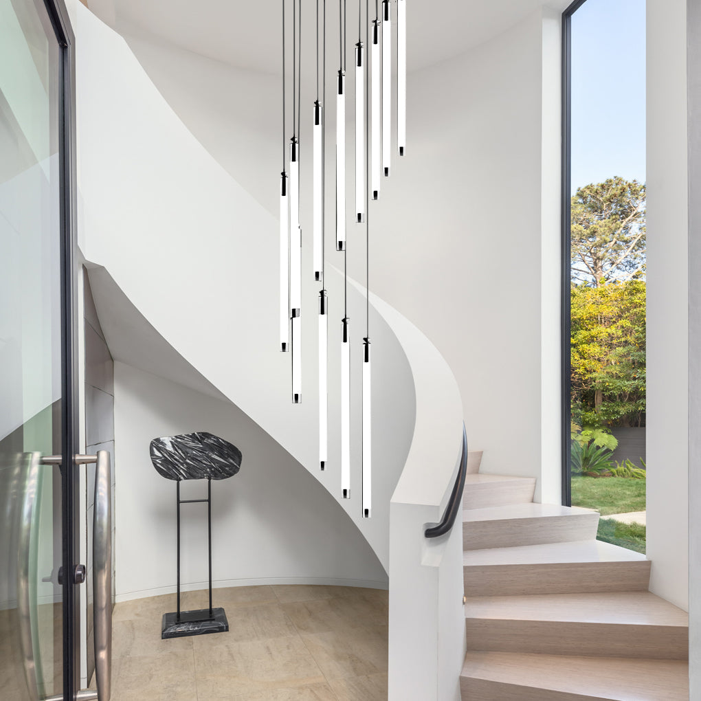 Contemporary Spiral Tube Ceiling Light Chandelier