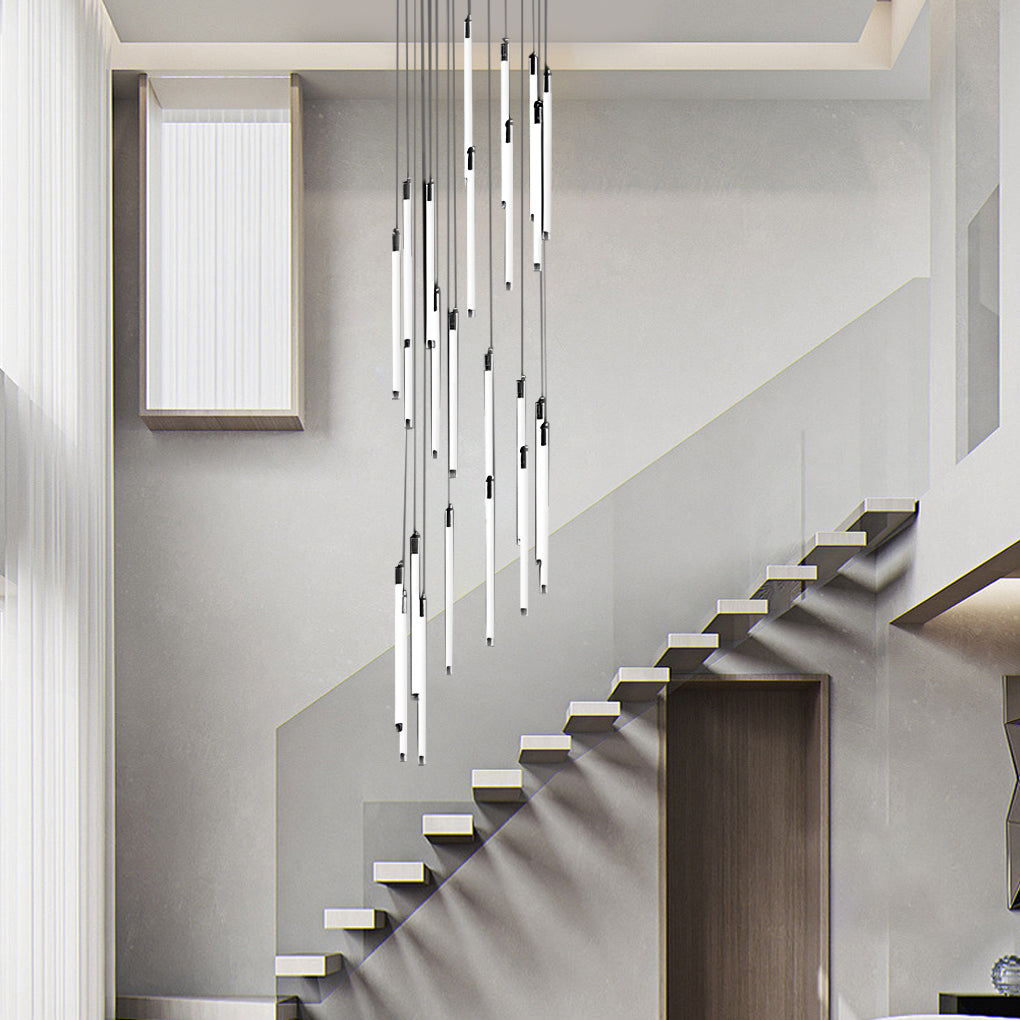 Contemporary Spiral Tube Ceiling Light Chandelier