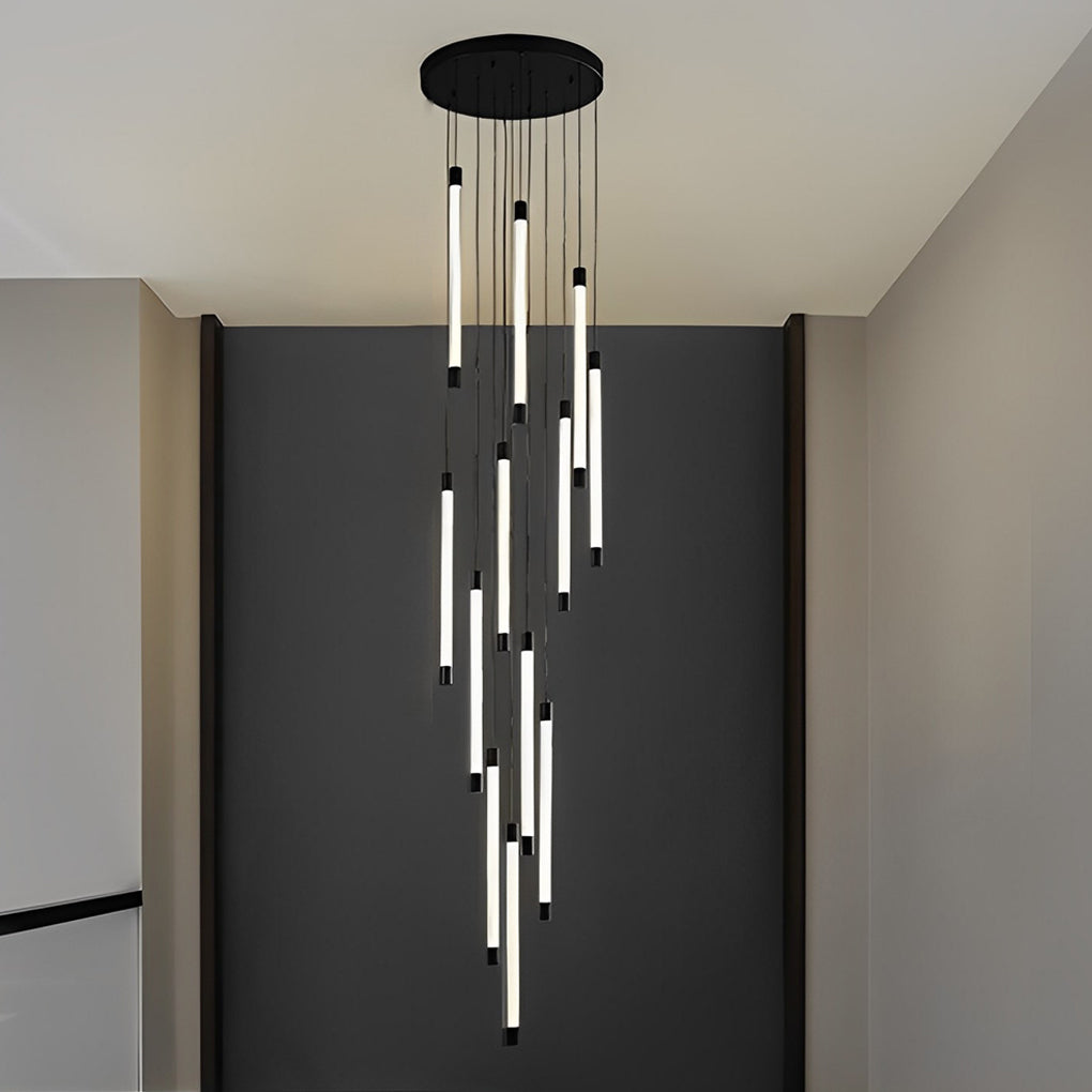 Contemporary Spiral Tube Ceiling Light Chandelier